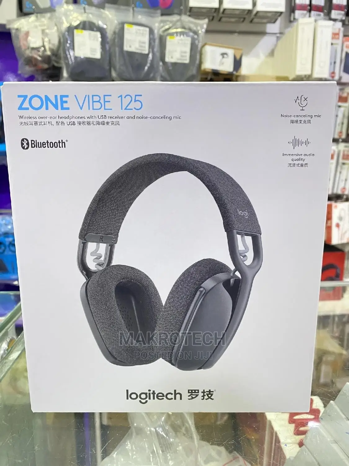 Logitech Zone Vibe 125 Wireless Headphones - Black