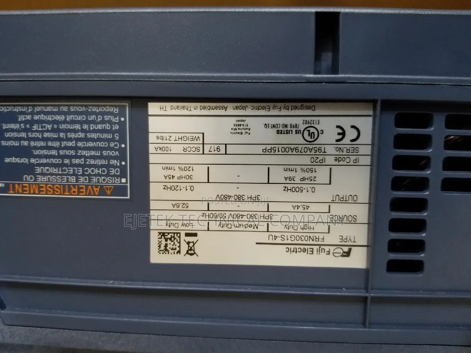 Fuji Motor Control 22kw/30hp