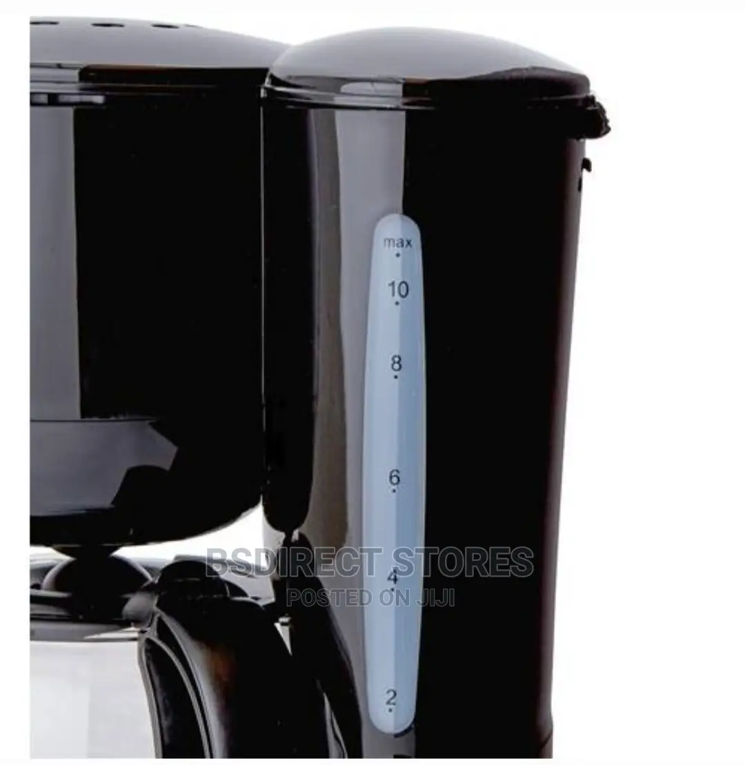 Cookworks Black Filter Coffee Maker 10 Cups Capacity 1.25L