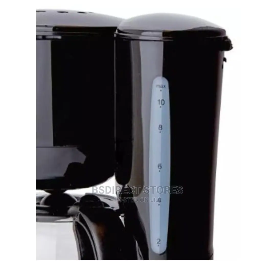 Cookworks Black Filter Coffee Maker 10 Cups Capacity 1.25L