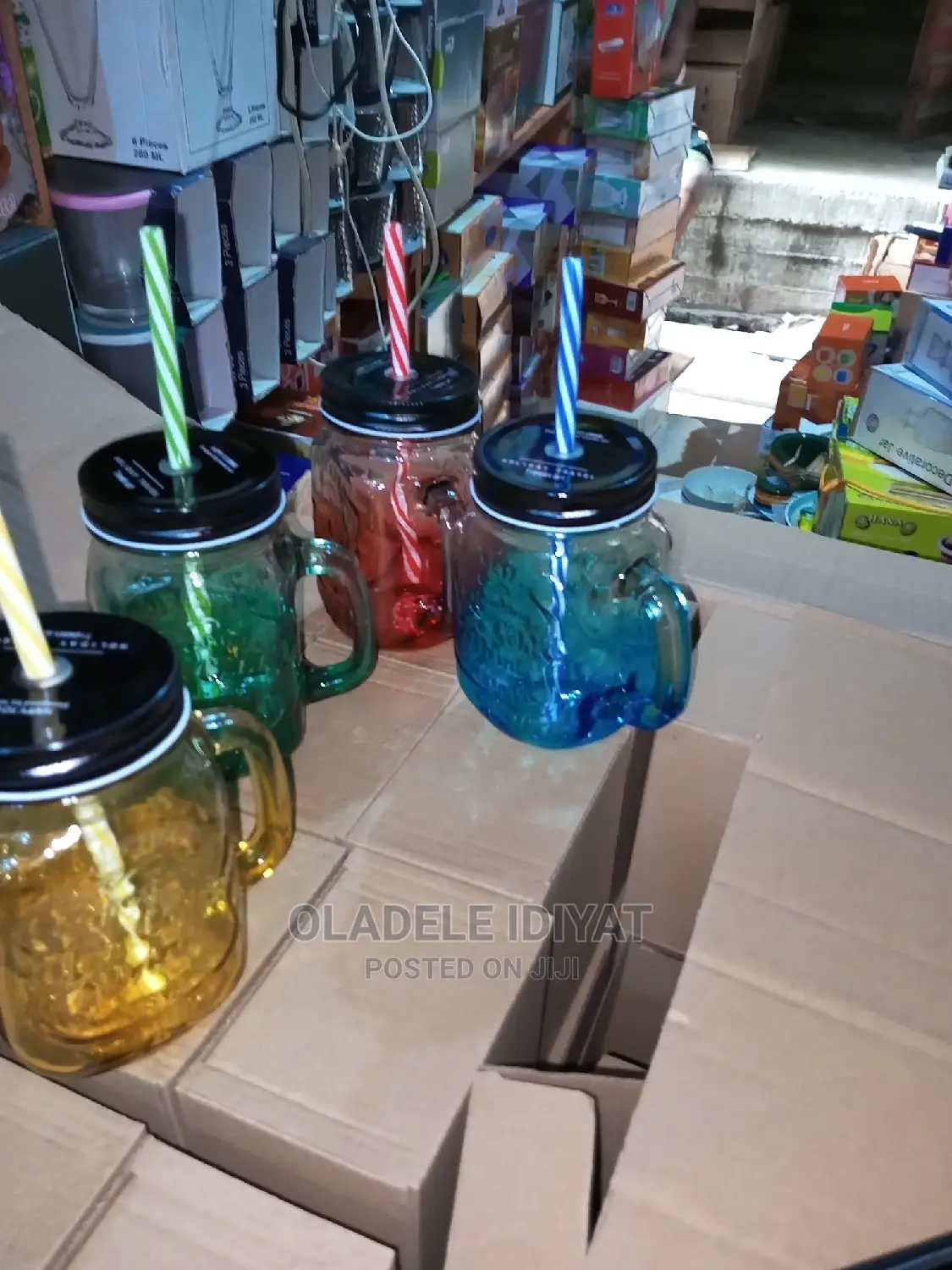 Plain and Colored Straw Mug