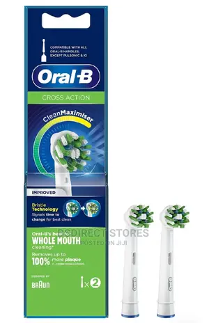 Oral B Cross Action Replacement Electric Toothbrush Heads 2