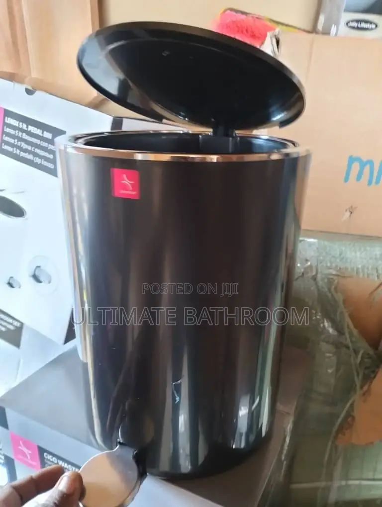 12l Black Waste Bin