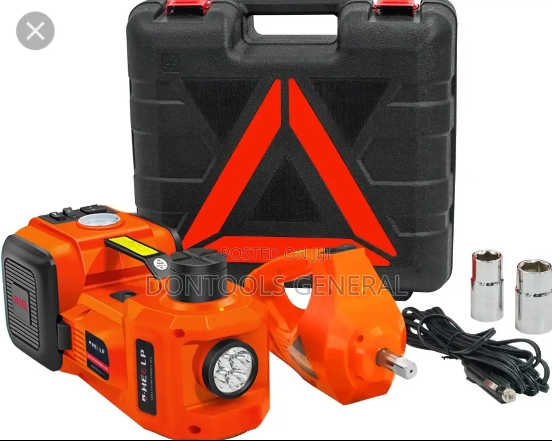 Electric Car Jack Wheel Spanner and Tyre Pump 3in 1 - Dontools General ...