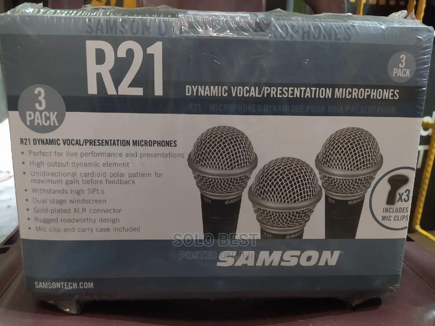 Samson 3 in 1 Wired Mic R21 Dynamic Microphone