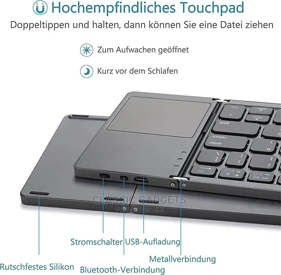 BO33 Wireless Bluetooth Ultra Slim Foldable Keyboard