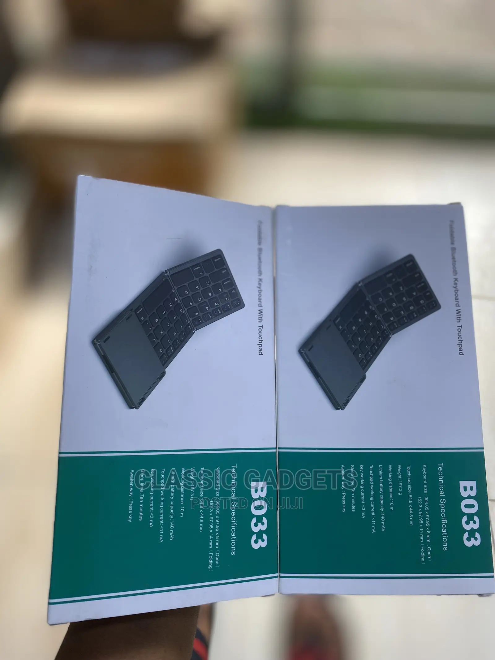 BO33 Wireless Bluetooth Ultra Slim Foldable Keyboard