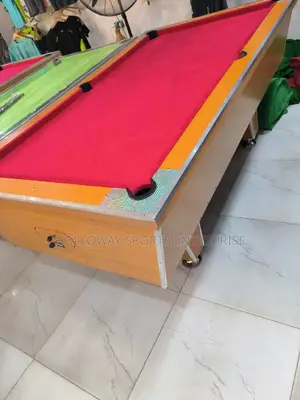 7ft Red Top Snooker Board And Yellow Body