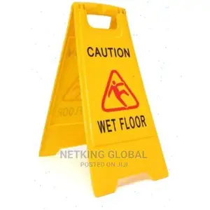 Caution Wet Floor Sign On Folding 'a' Board