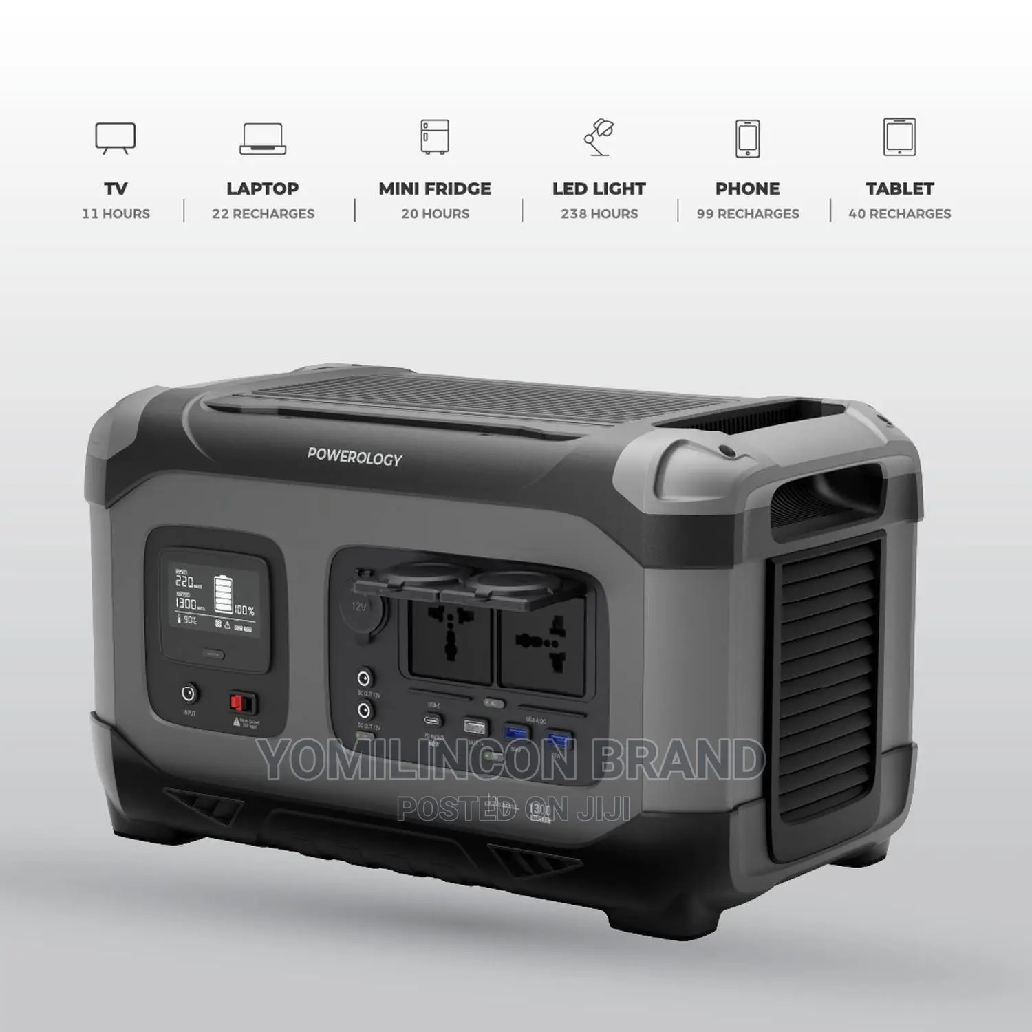 Powerology Power Generator 392000mah Black