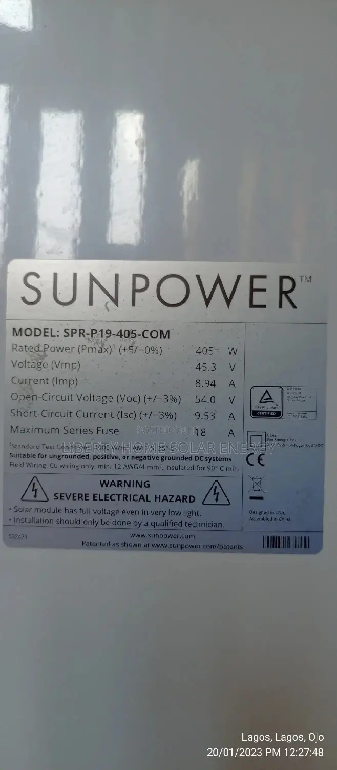 Sun Power Solar Panel
