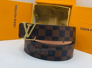 Original LOUIS VUITTON Leather Belts Available in Store