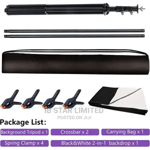 Black Screen Backdrop 5 X 6.5ft Frame Video Photo Stand Kit