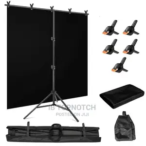 5 X 6.5ft T Frame Black Screen Backdrop for Making Videos