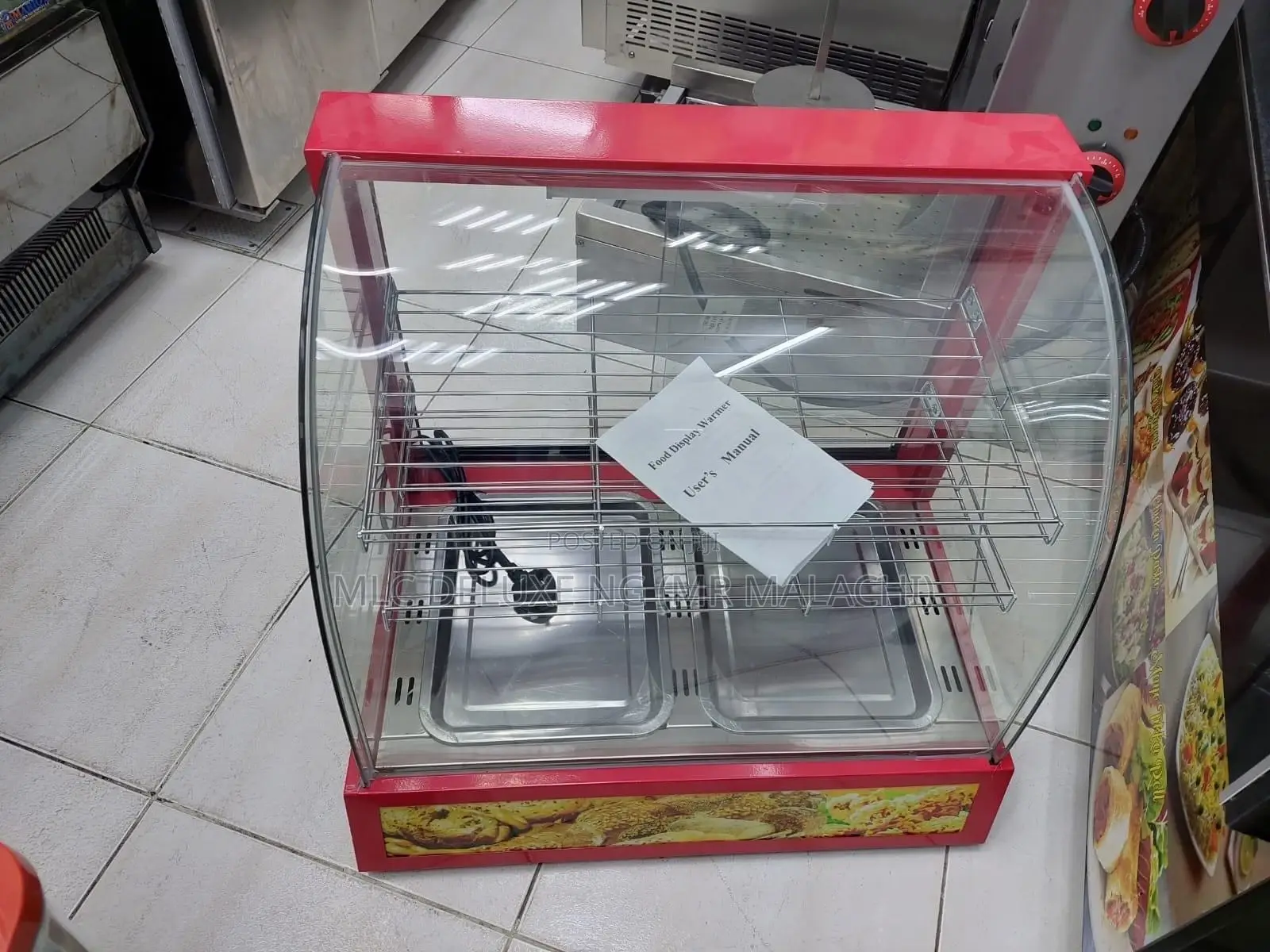 (Multi Purpose) 2 Plates Commercial Snacks Display Showcase