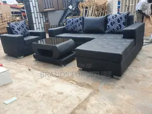 Photo - Black Lshap Single With Center Table