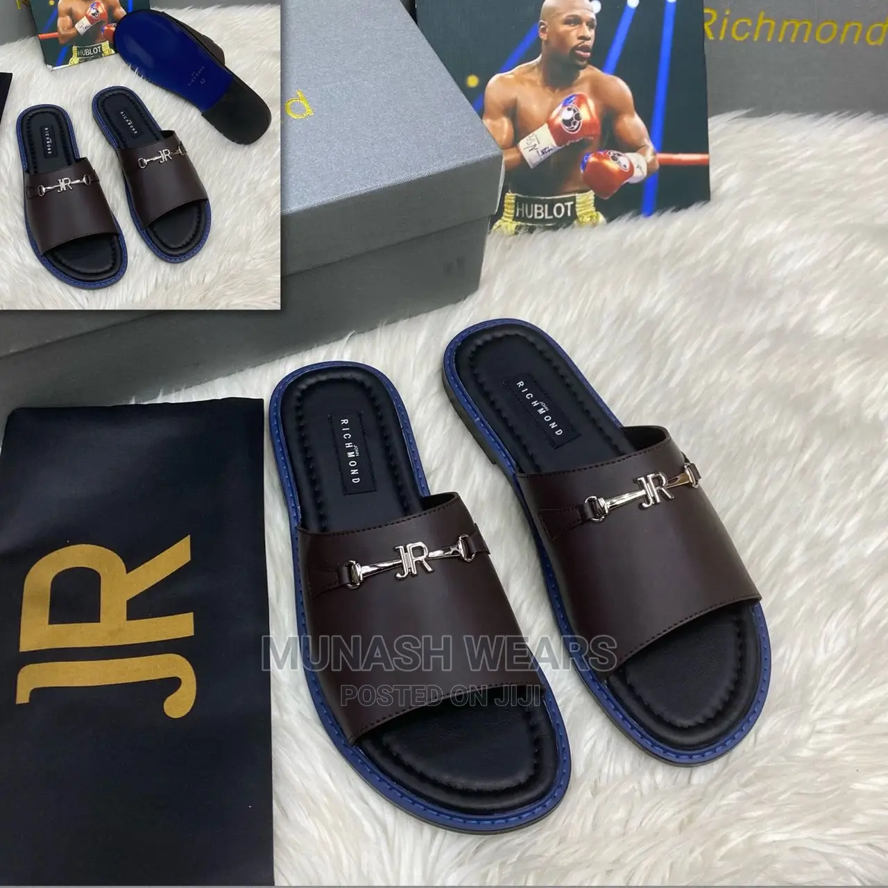 John Richmond Leather Slipers