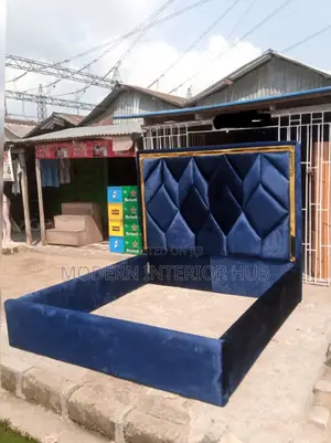 Quality High Back Rest Padded Bedframe With Bedside Drawers.