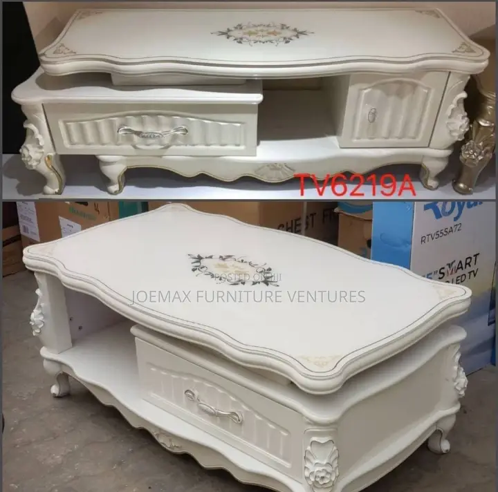 Royal Set of Tv Stand Set With Center Table.