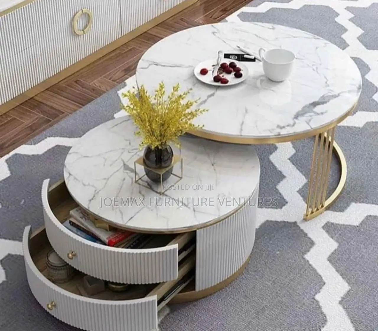 Adjustable Marble Center Table 1+2.
