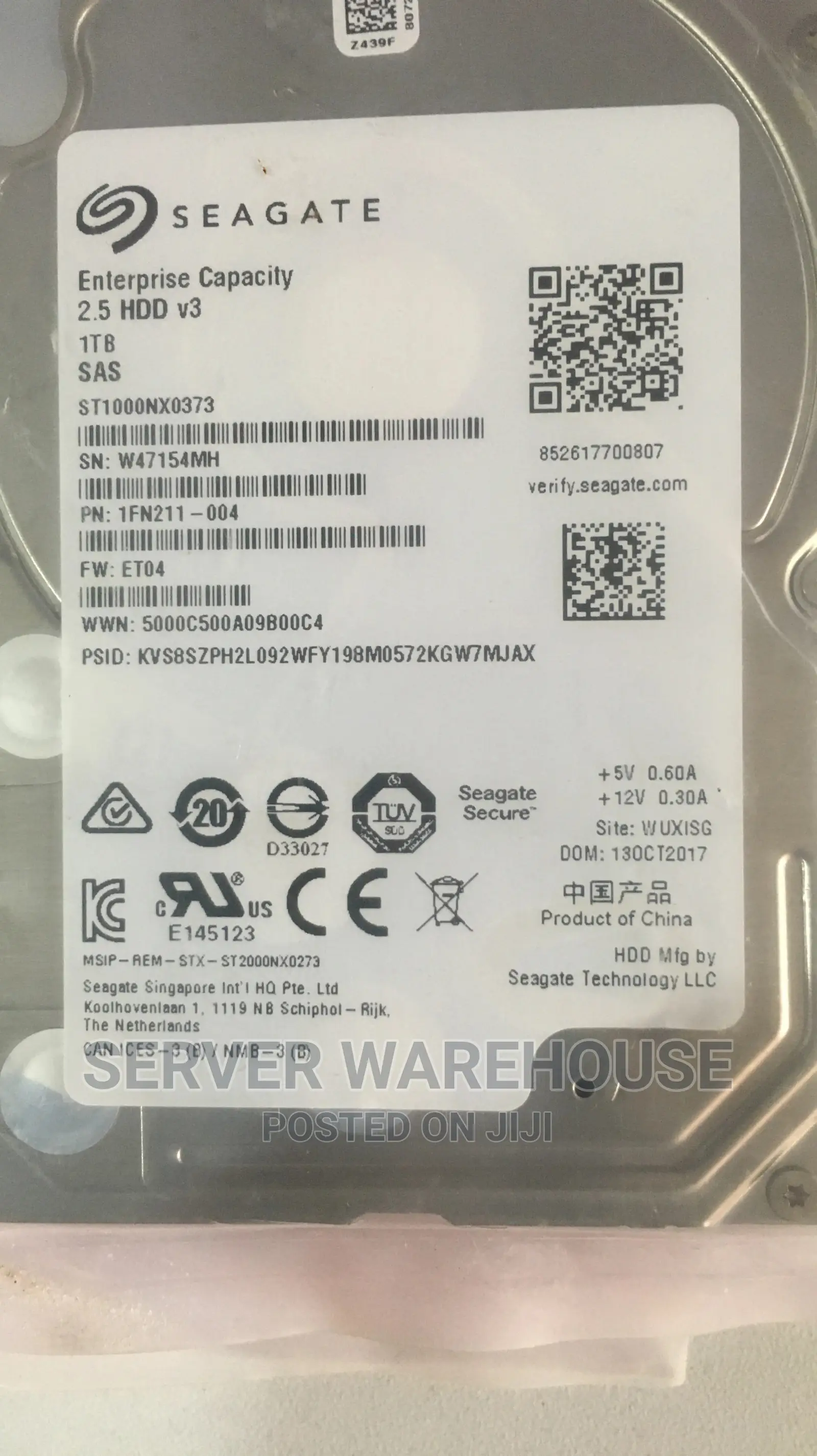 Seagate 2.5 Inches 1TB Sas Drive