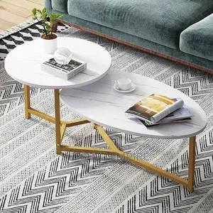 2in1 Faux Marble Center Table