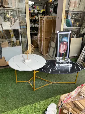 2in1 Faux Marble Center Table