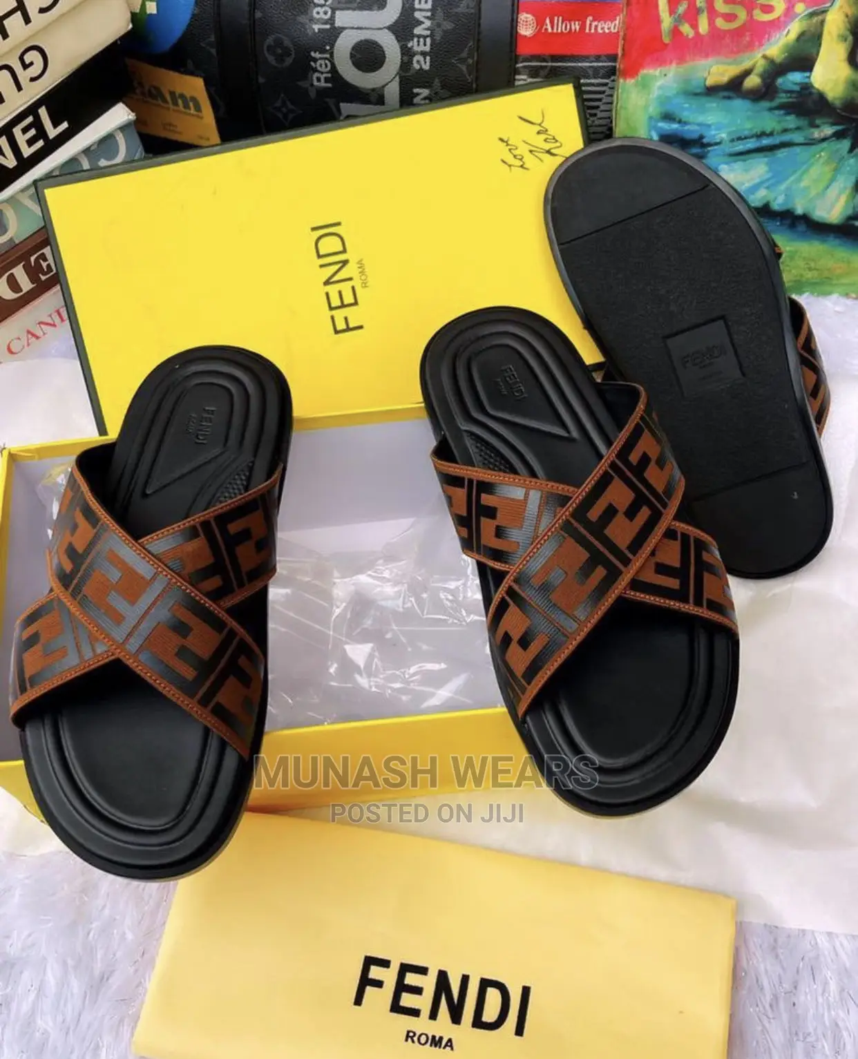 Men Luxury Leather Slipers