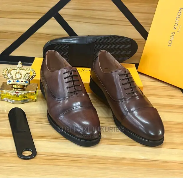 Original Louis Vuitton Oxfords Leather Shoe in Two Colors in