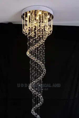 Modern LED 8ft Crystal Chandelier Foyer Ceiling Lighting