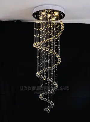 Modern LED 8ft Crystal Chandelier Foyer Ceiling Lighting