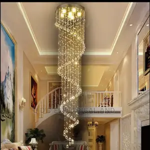Modern LED 8ft Crystal Chandelier Foyer Ceiling Lighting