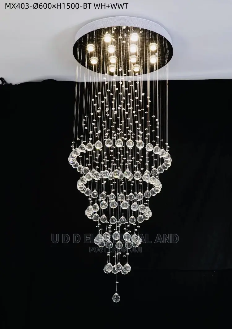Spiral Crystal Chandelier Home Long Chandelier Lighting