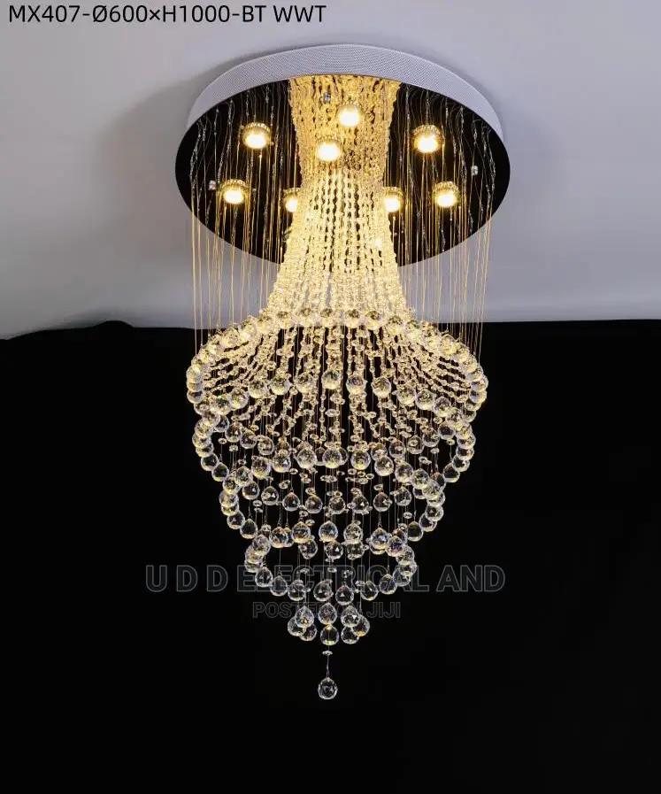 Spiral Crystal Chandelier Home Long Chandelier Lighting