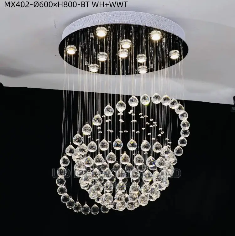 Spiral Crystal Chandelier Home Long Chandelier Lighting