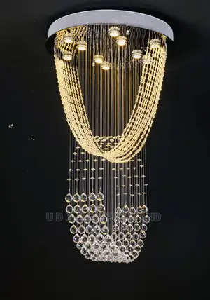 Modern Spiral Crystal Chandelier Ceiling Pendant Light