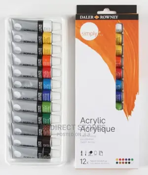 Daler Rowney 12 Ml Acrylic Paint Set, 12 Assorted Colours