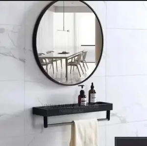 Round Mirror With Shelf