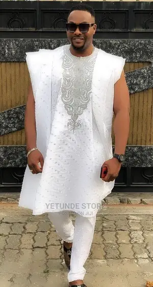 White Agbada Design for Men