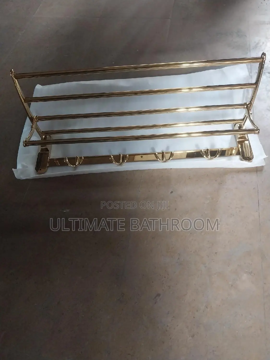 60cm Gold Multiple Towel Rack With Hook