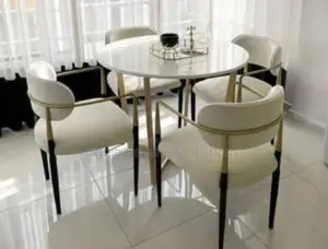 Marble Dining Set by 4 Chairs