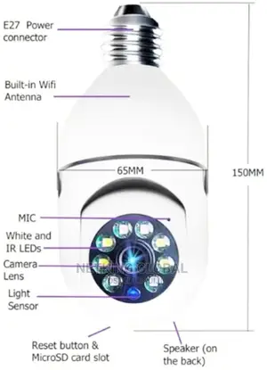 360 Degree Bulb Wifi Panoramic Camera