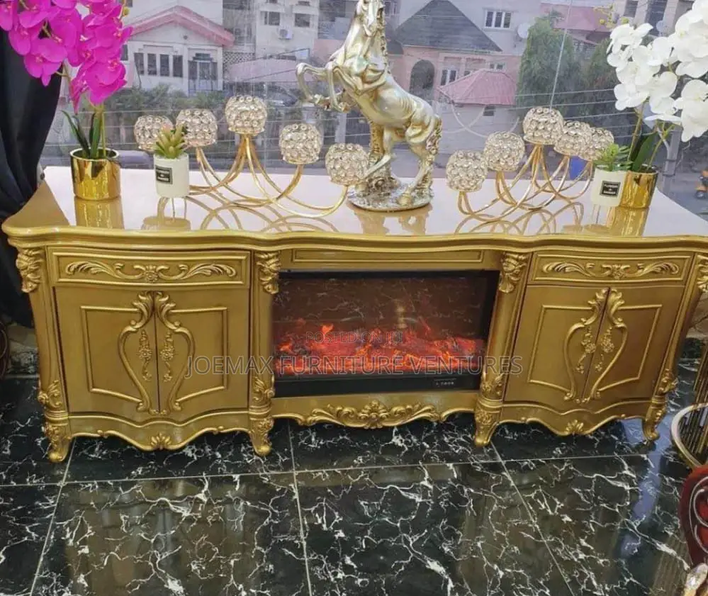 Turkish Tv Stand With Fireplace.