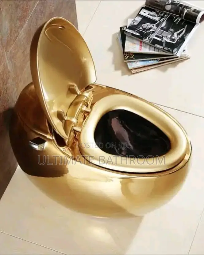 Egg Shape Gold Conceal Watercloset