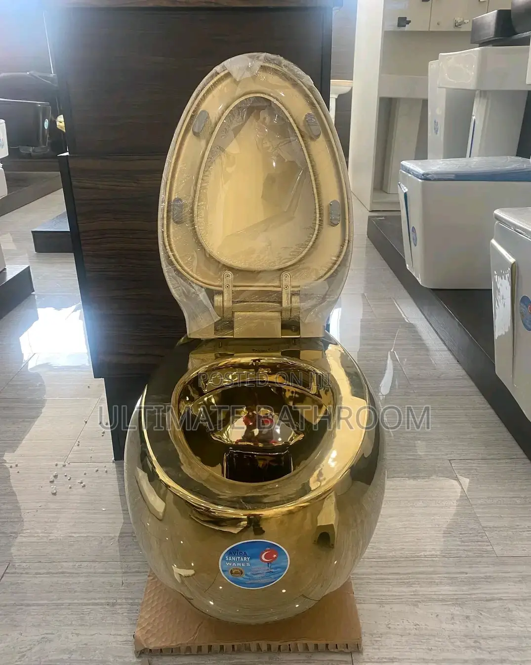 Egg Shape Gold Conceal Watercloset
