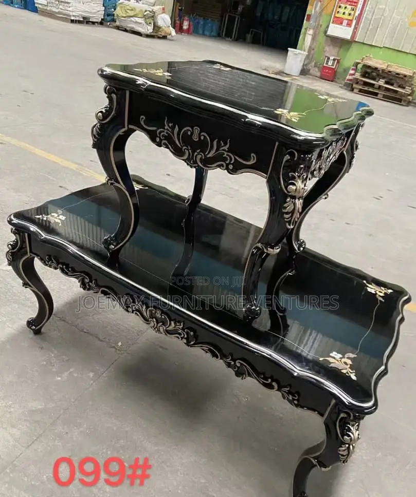 Big Royal Center Table Set With Two Side Stools