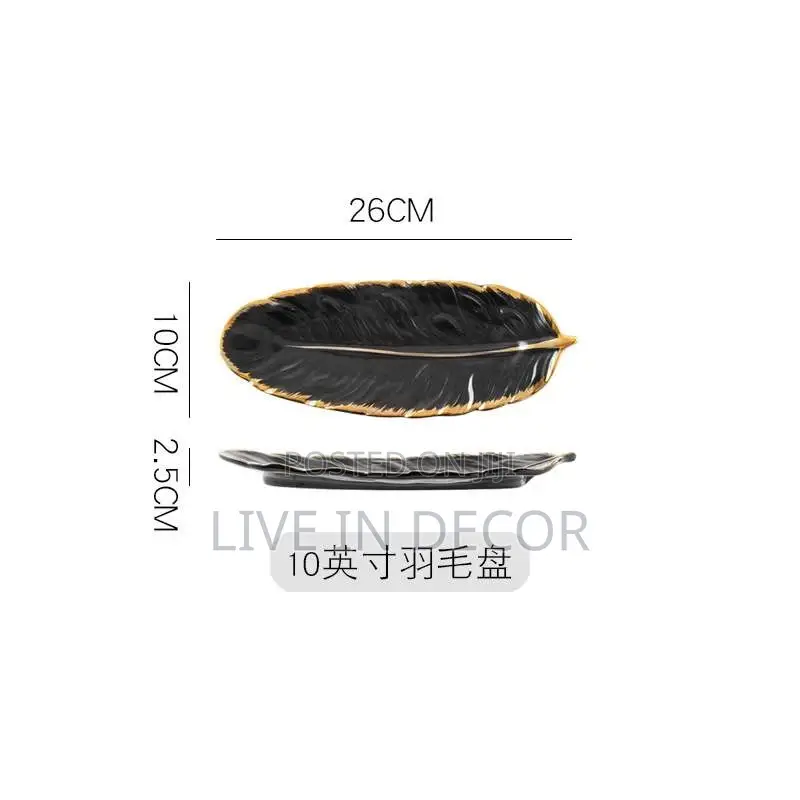 Ceramic Decorative Feather Plate