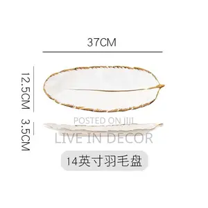 Ceramic Decorative Feather Plate