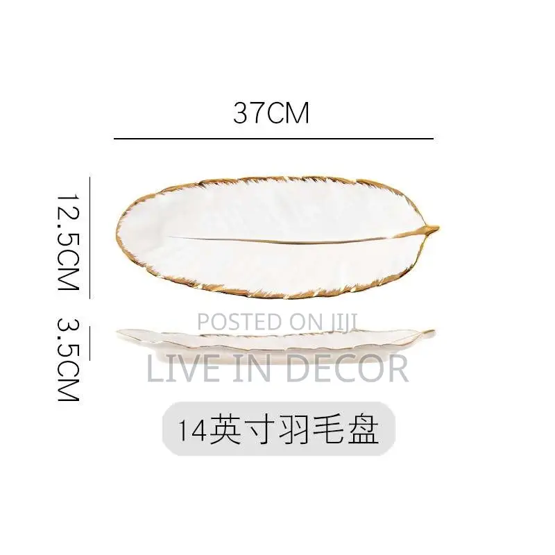 Ceramic Decorative Feather Plate