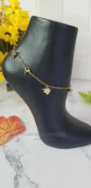 Pure Gold Stainless Steel Leg Chain Anklet
